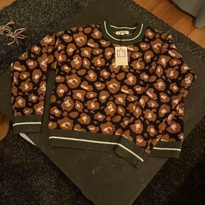 THML NWT acrylic blend sweater - brown and green multi color - size S